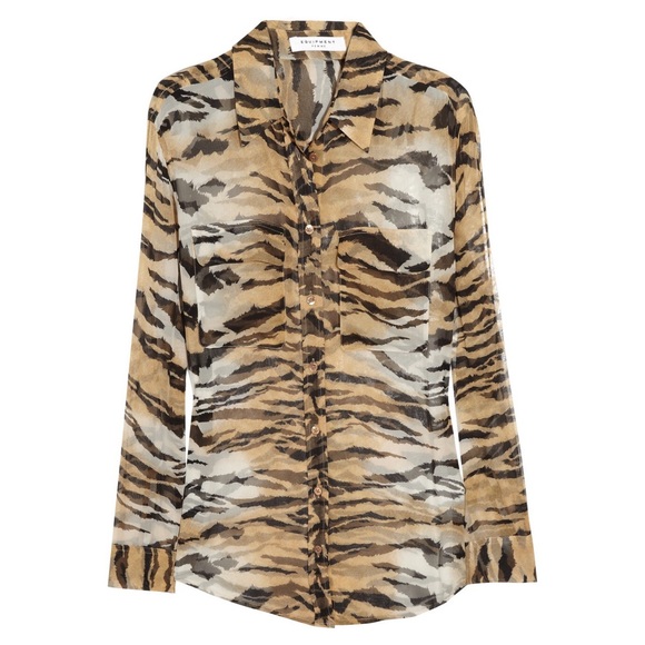 long sleeve tiger print shirt
